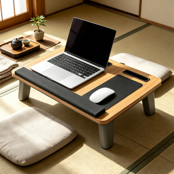 Large Portable Lap Desk with Wrist Rest, Mouse Pad, Carry Handle and Cushion, Fits up to 17"